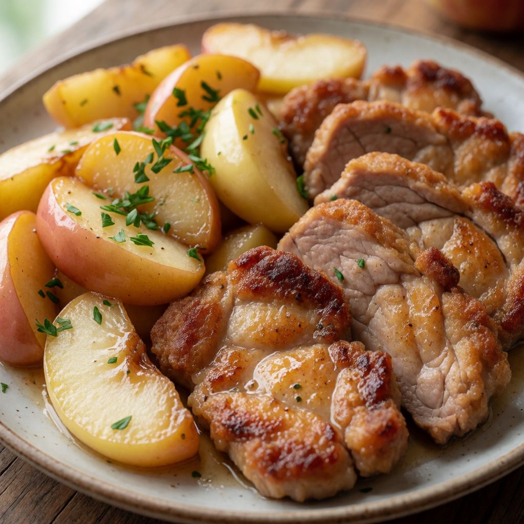Porc rostit amb pomes