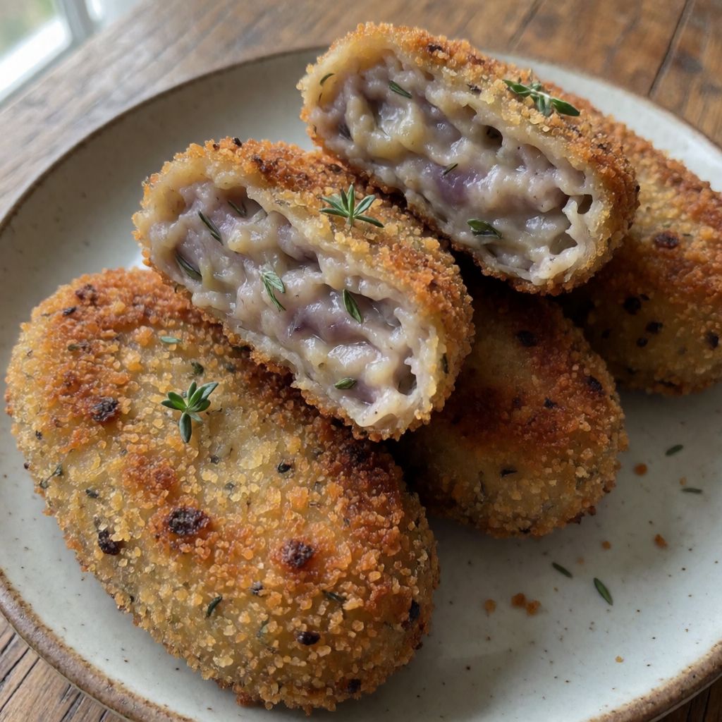 Aubergineboller med mozzarellafyll