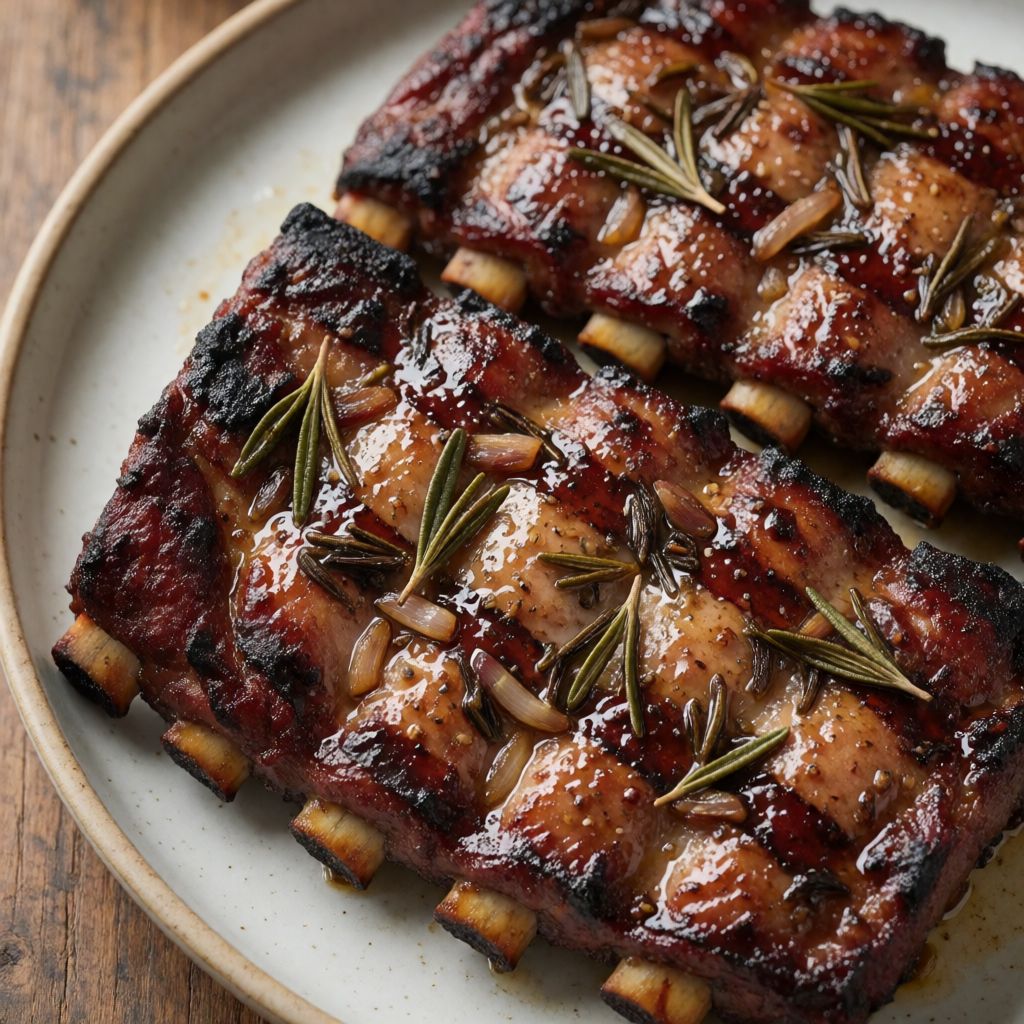 Costelles de porc a la graella