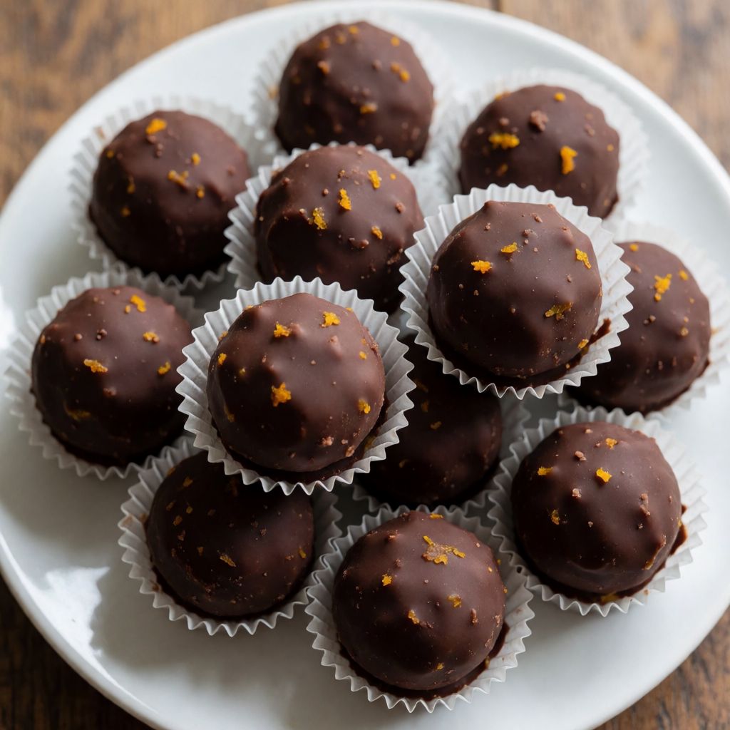 Trufes de xocolata amb taronja