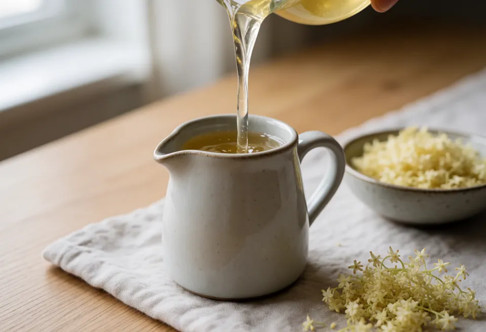 Bezový sirup: fotografie suroviny