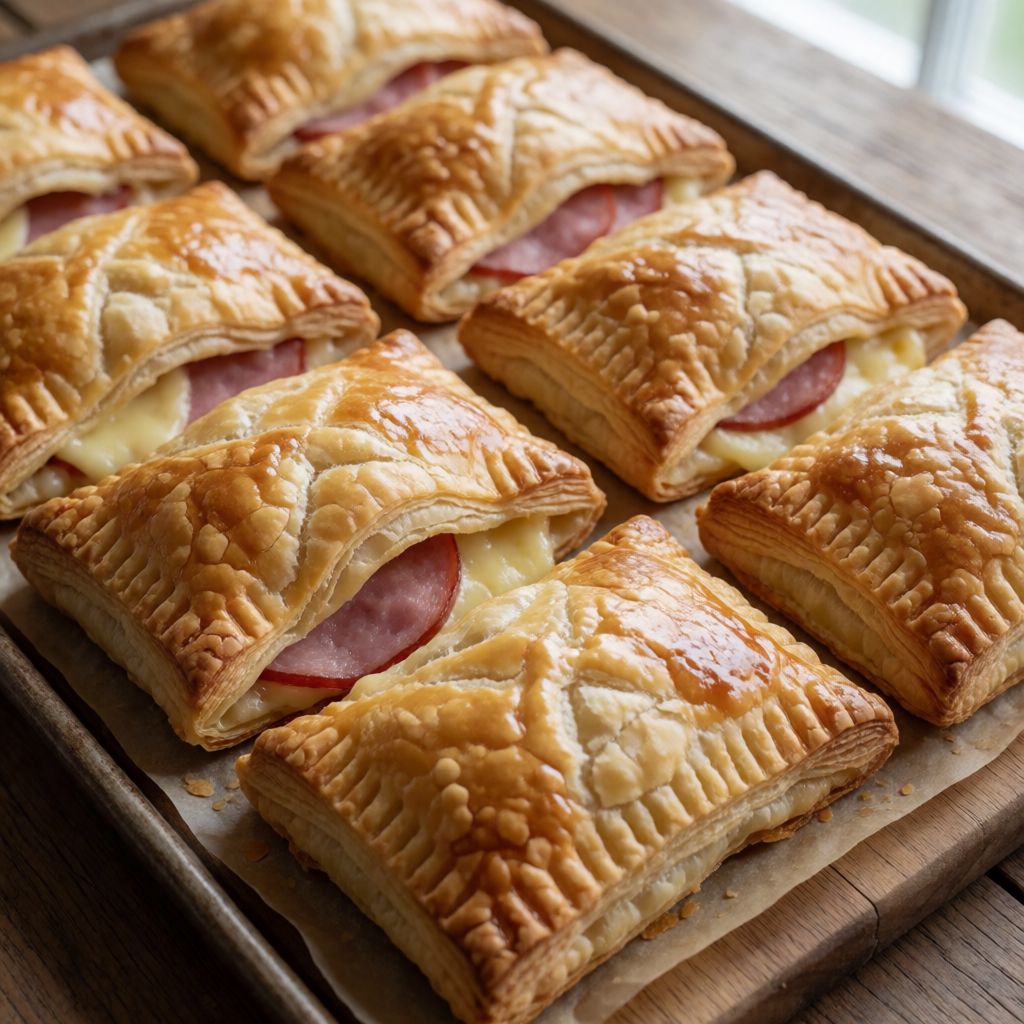 Солоні конвертики з шинкою і провола