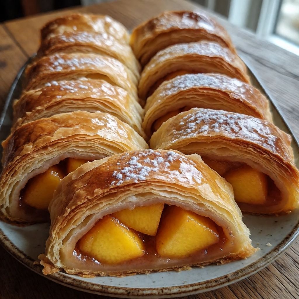 Штрудель з персиками