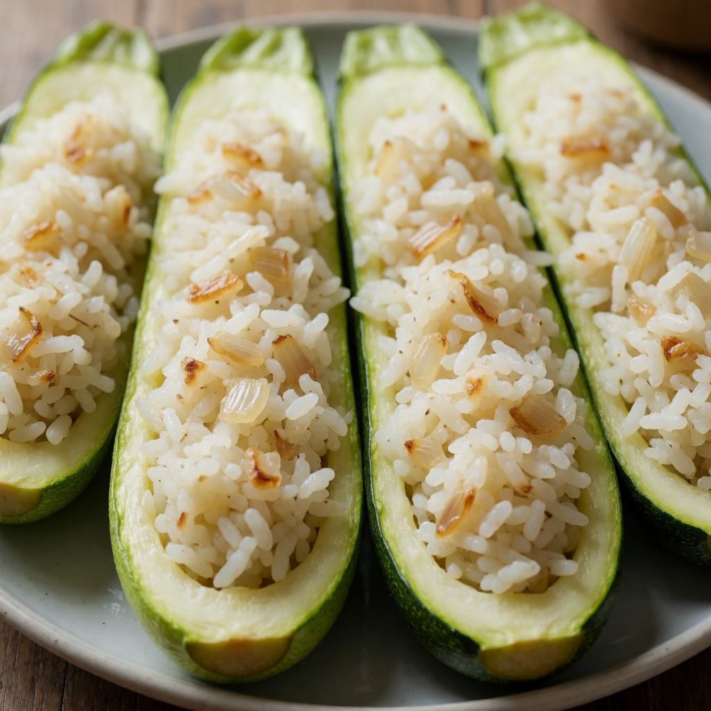Кабачки, фаршировані рисом