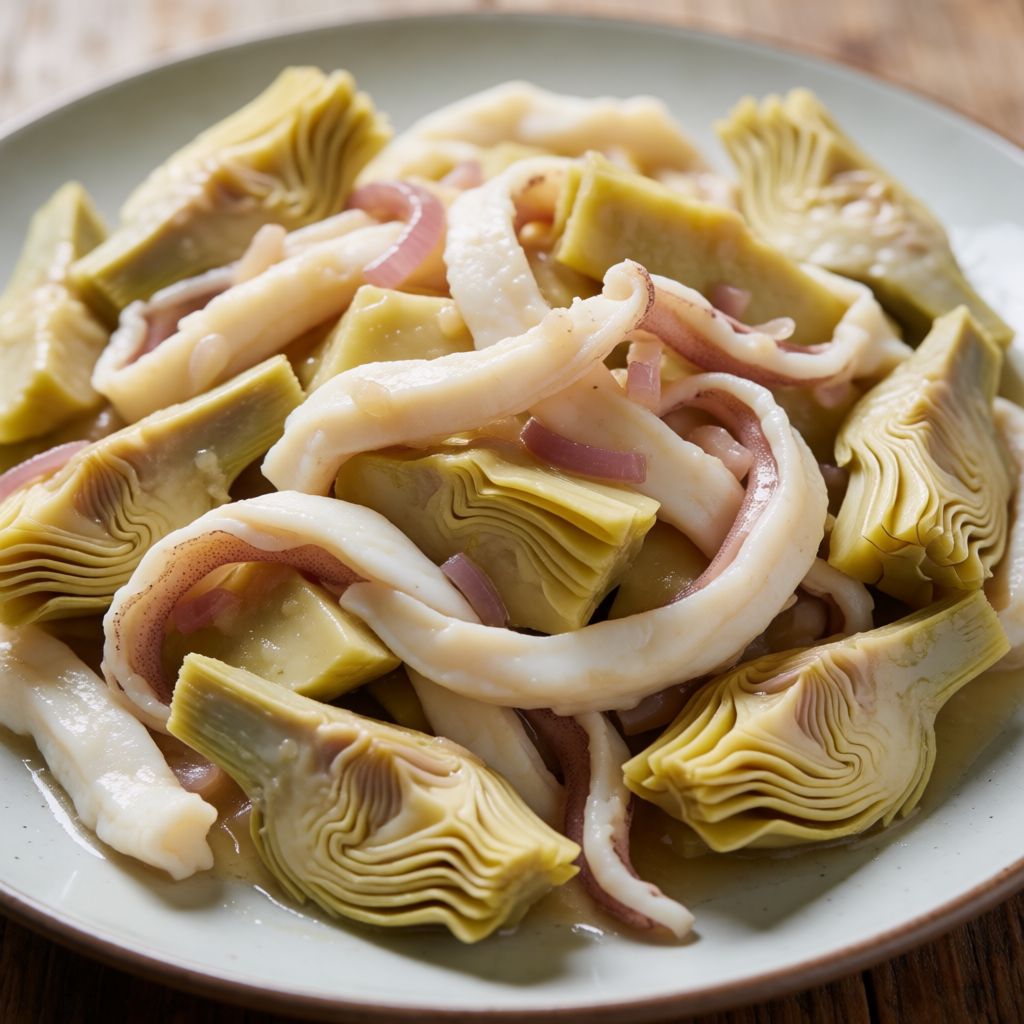 Каракатиця з артишоками