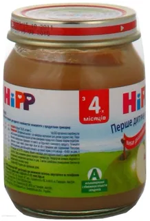 Hipp First Baby Apple Puree No Sugar 125g Glass Jar — photo 3