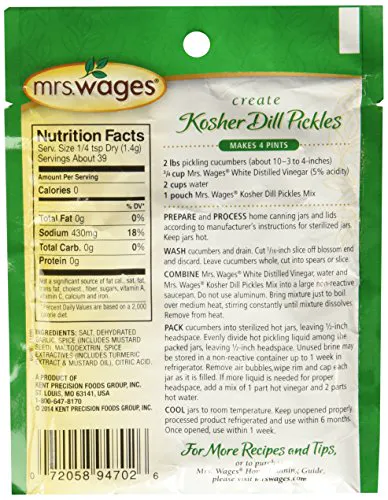 Mrs. Wages Refrigerator Kosher Dill Pickle Mix 1.94oz