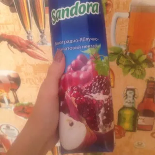Sandora Nectar Grape-Apple-Pomegranate Clarified Pasteurized 1000ml Tetra Pak — photo 4