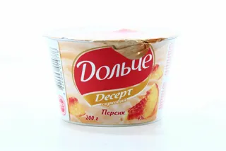 Dolce Peach Curd Dessert 4% Plastic Cup 200g — photo 3