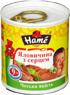 Пюре м'ясне HAMÉ S.r.o. Яловичина з серцем для дітей від 9 місяців 100 г — фото 3