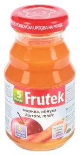 Frutek carrot and apple nectar with pulp, children's pasteurized, vitamin C enriched, gluten-free, from 5 months, 125ml glass bottle — photo 4
