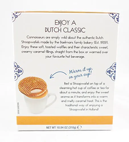 Daelmans Голландські вафлі Stroopwafels з карамеллю, корицею і ваніллю Bourbon, 310 г, подарункова коробка