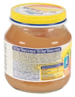 Hame Apple and Peach Puree Glass Jar 125g — photo 9