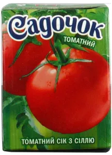 Sadochok Tomato Juice with Salt Tetra Pak 200ml — photo 3