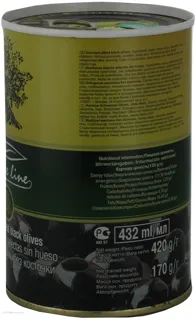 Pitted Black Olives Selected 420g Tin — photo 2