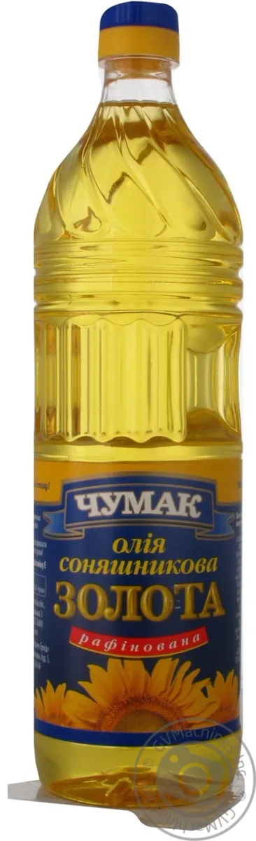 Олія Чумак соняшникова рафінована пластикова пляшка 1л