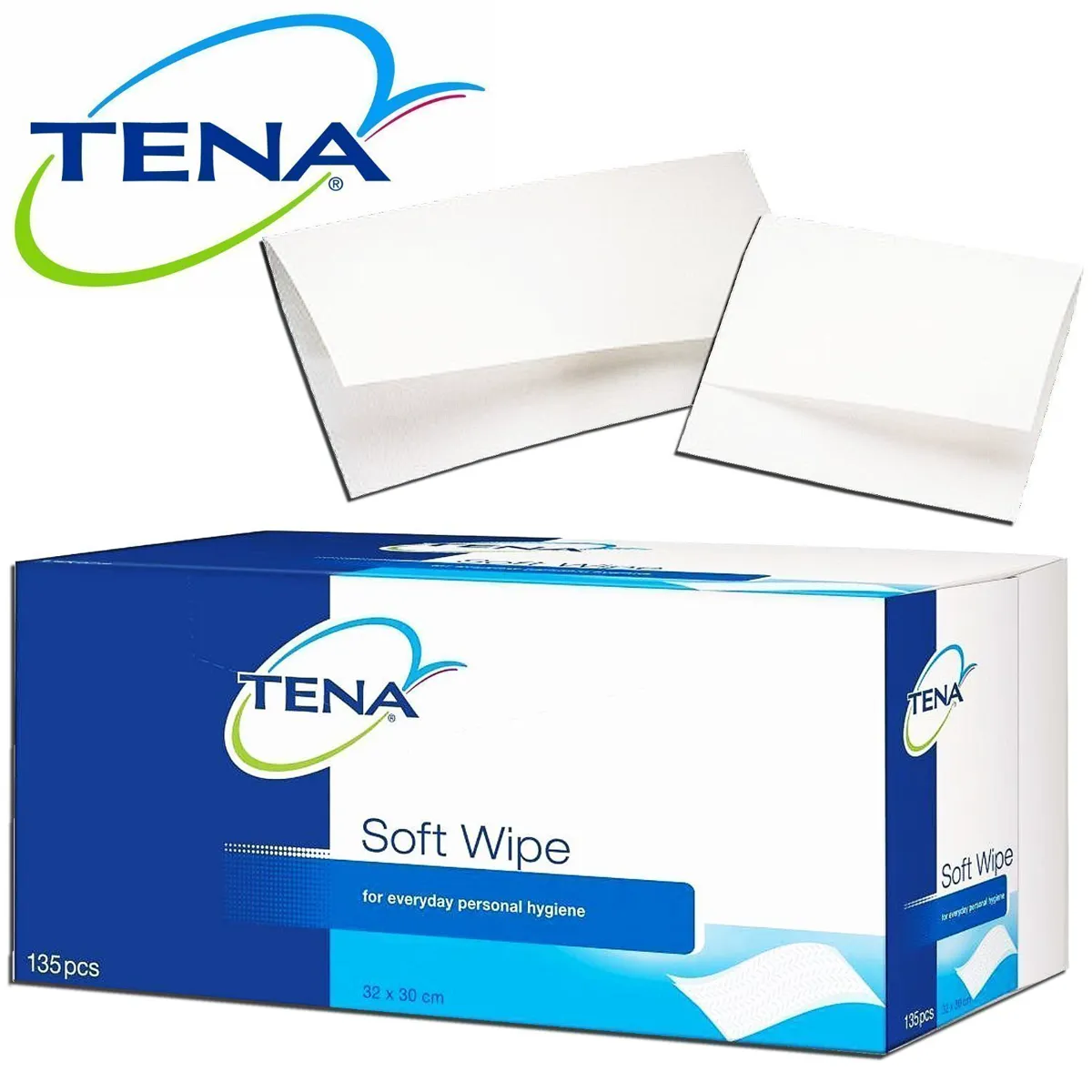 Tena Soft Body Wipes - Box 135