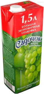 Sadochok Clear Apple-Grape Nectar 1.5L — photo 2