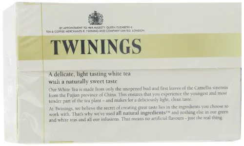 Twinings Чистий Білий Чай 20 Пакетиків (пакет з 4, всього 80 пакетиків)