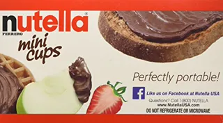 Nutella Ferrero Hazelnut Spread with Skimmed Milk, Cocoa - Mini Cups - 3 Pack (5.2oz Each) Made in Germany — photo 2