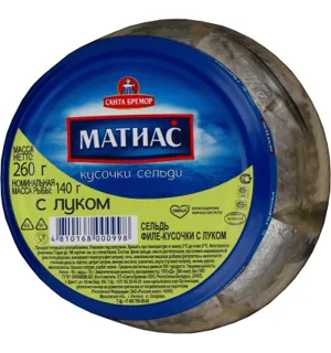 Santa Bremor Herring Fillet with Onion 260g — photo 2