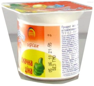 Danone Rastishka Peach Yogurt Product 3% 115g Plastic Cup — photo 3