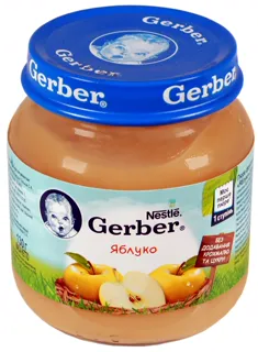 Gerber Apple Puree without Starch and Sugar for Children from 4 Months Glass Jar 130g — photo 4
