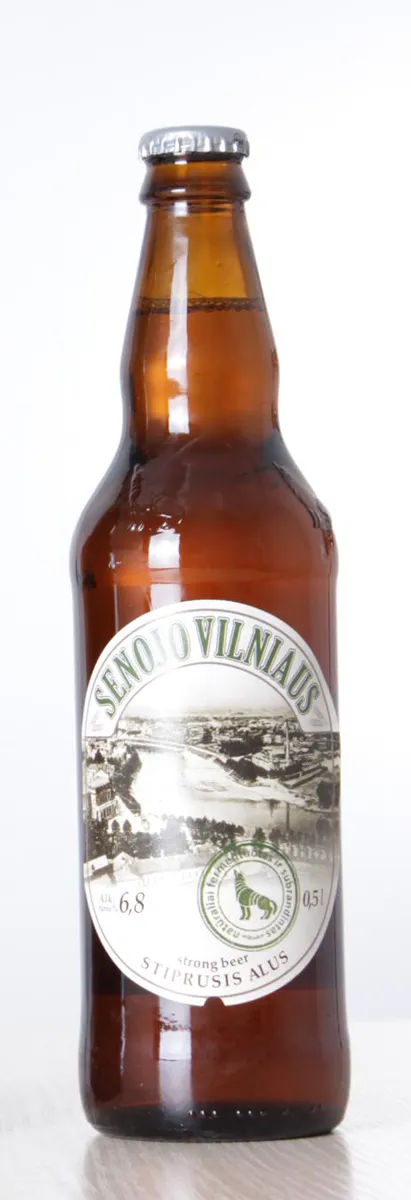 Vilnius Alus Senoyo Light Unfiltered Pasteurized Beer 5% 500ml Glass Bottle