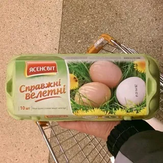 Yasensvit Chicken Eggs Real Giants Tray 10pcs — photo 7