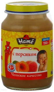 HAMÉ S.r.o. Peach Puree for Children from 5 Months Glass Jar 190g — photo 5