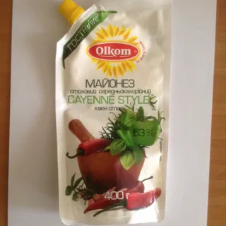 Olkom Mayonnaise Cayenne Style 53% 400g — photo 4