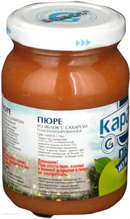 Karapuz Baby Apple Puree with Sugar from 2 Months Glass Jar 200g — photo 3