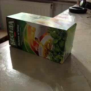 Green Tea Green Mint with Mint Leaves - 33.8g, 26 bags — photo 6