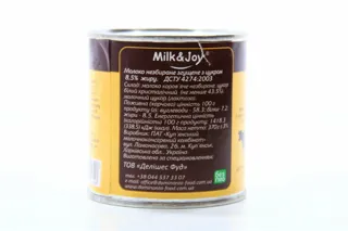 MILK & JOY 8.5% condensed milk with key 370g can — photo 2