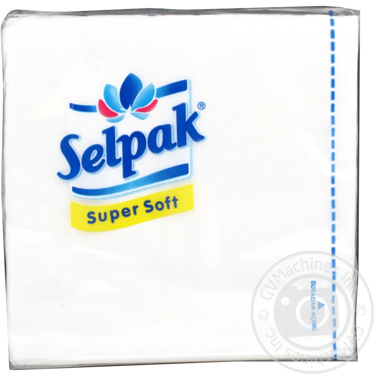 Паперові серветки двошарові Selpak столові 24x24см 50шт