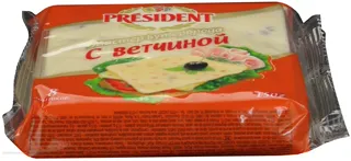 President Sandwich Master Processed Cheese with Ham 40% 150g — photo 3