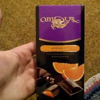 Konti Amour 100g dark chocolate with orange filling — photo 4