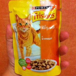 Корм Fryskes Purina вологий для котів з куркою в підливі 100г — фото 9