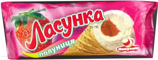 Lasunka Strawberry Ice Cream Cone 60g — photo 2