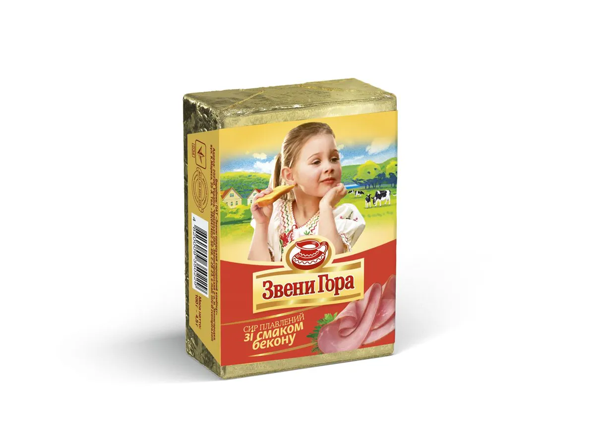 Zveny Hora Processed Cheese with Bacon Flavor 51% 100g