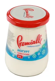 Premialle Thermostatic Yogurt 8% 260g Glass Jar — photo 2