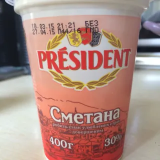 President Sour Cream 30% 400g — photo 4