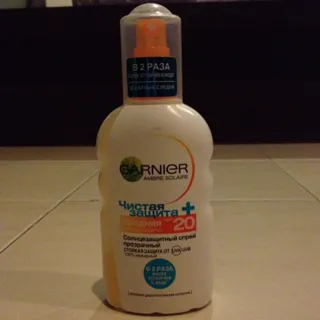 Спрей проти засмаги Garnier Ambre Sola Чистий захист Прозорий SPF20 200 мл — фото 6