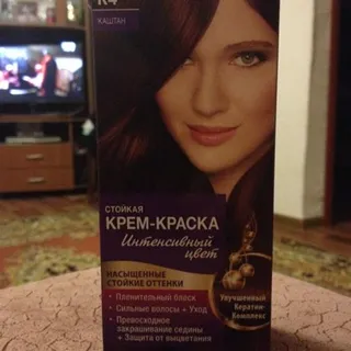 Hair dye R4 Chestnut Cream color 100ml Card box — photo 3