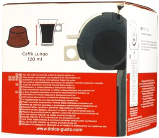 Natural ground roasted coffee Nescafe Dolce Gusto Lungo 100% Arabica 16х7g Great Britain — photo 2