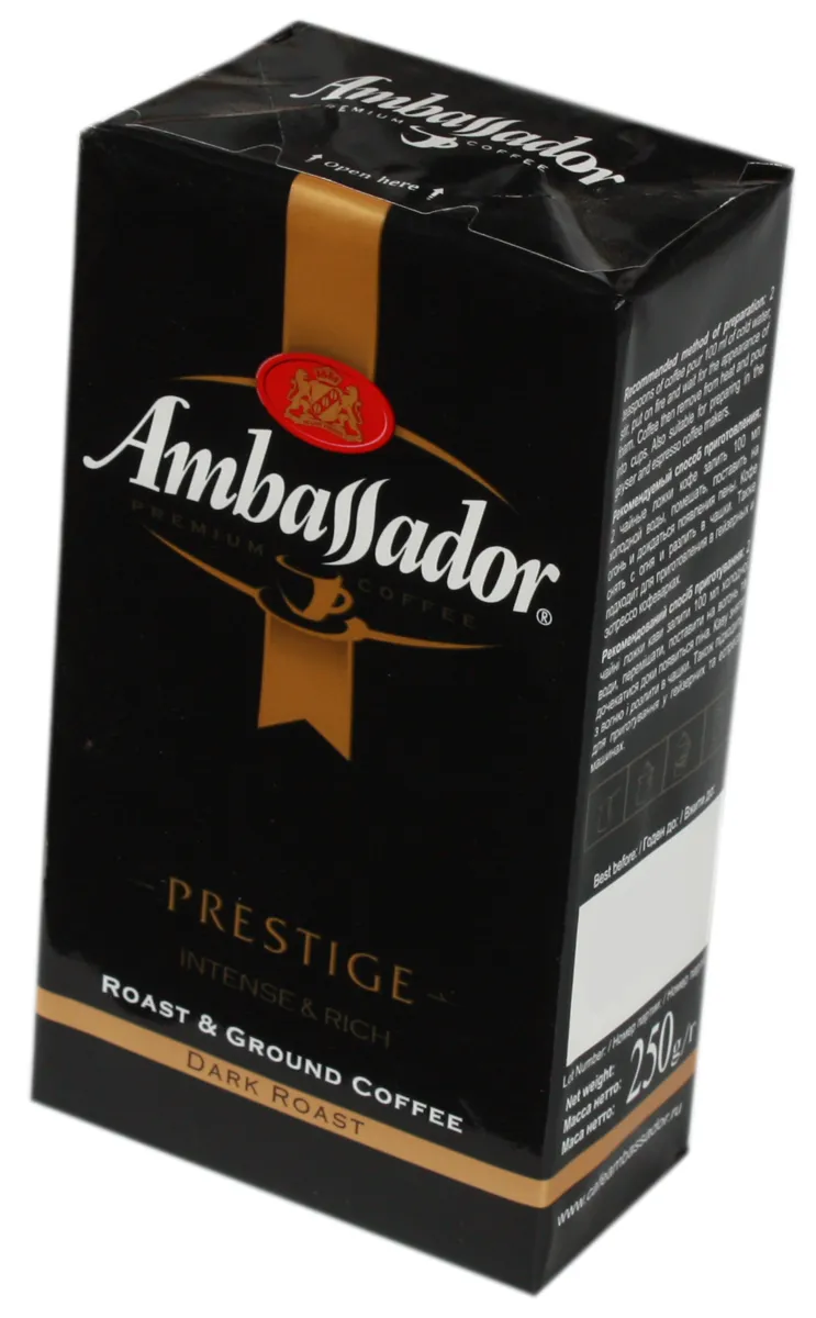 Ambassador Prestige Coffee 250g ground