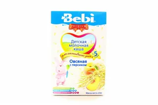 Каша Bebi Premium Вівсяна з персиком молочна, 250 г — фото 7