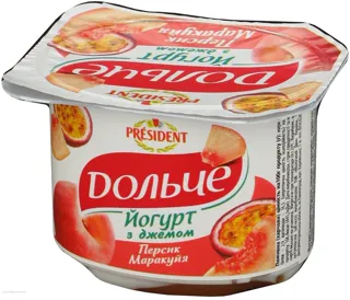 Dolche Peach-Passion Fruit Yogurt 3.2% 120g — photo 3