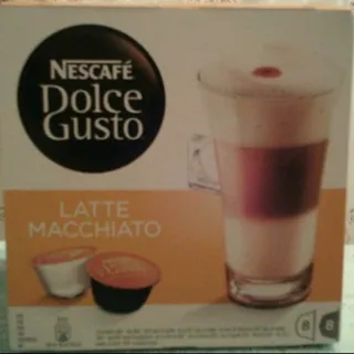 Natural ground roasted coffee Nescafe Dolce Gusto Latte Macchiato 100% Arabica 8х6.5g + dry milk and sugar mix 8х17.8g Great Britain — photo 9