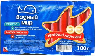 Vodny Mir crab sticks chilled vacuum pack 100g — photo 2
